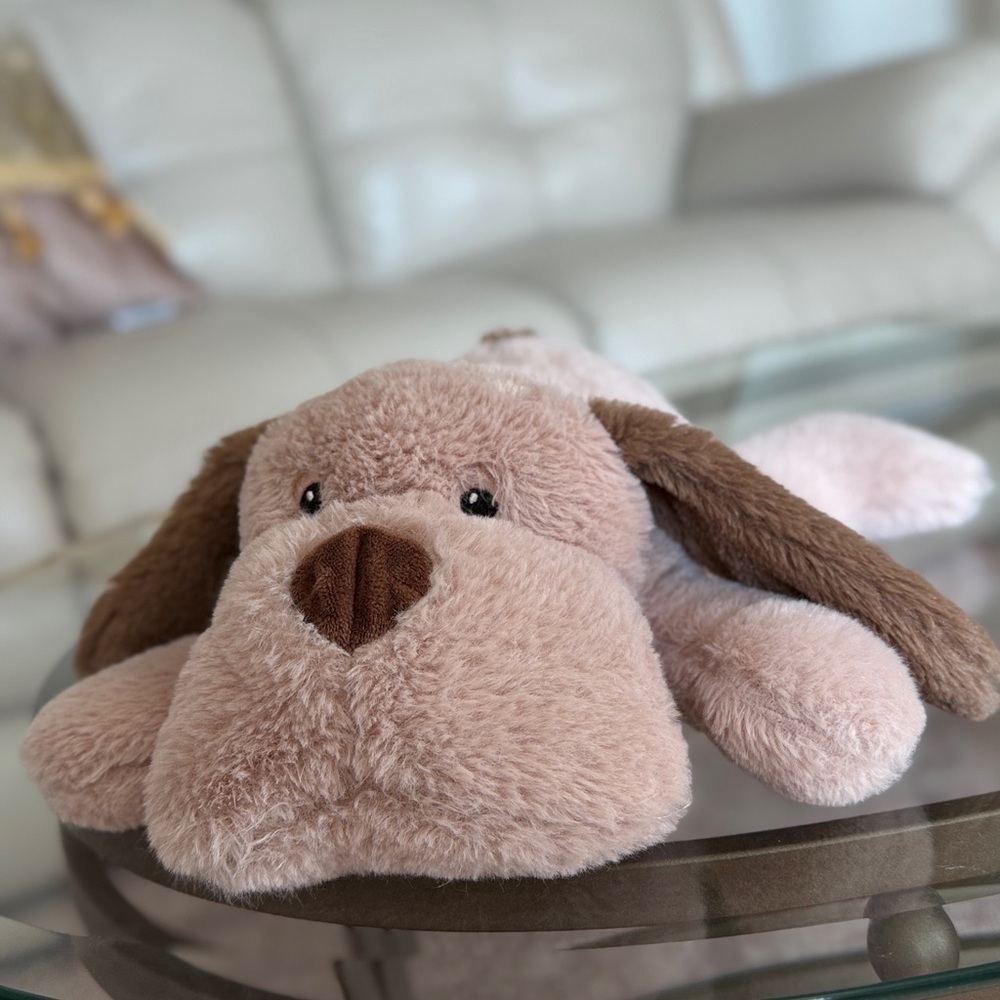 Plush Dog Toy - Brown & Tan.